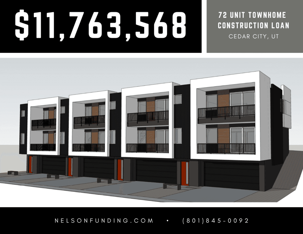 Nelson Funding closes 11.7m for a 72 Unit Townhome Construction Loan